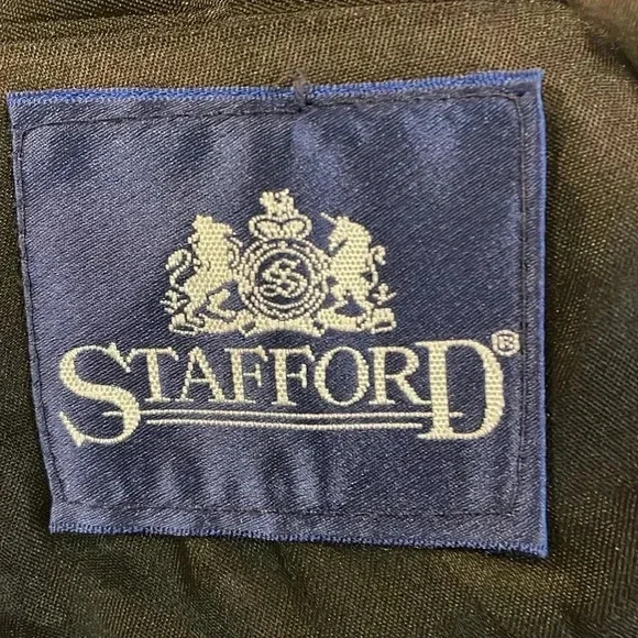 STAFFORD Mens 44R Black Blazer, Excellent Condition - Picture 5 of 6